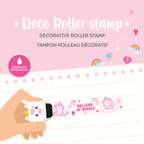TIMBRO DECORATIVO A RULLO - UNICORN - FUCHSIA INK