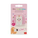 TIMBRO DECORATIVO A RULLO - UNICORN - FUCHSIA INK