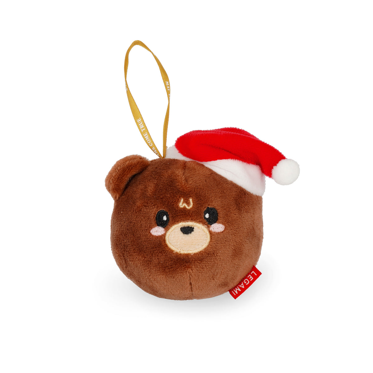 PLUSH CHRISTMAS DECORATION - HO-HO-HORNAMENTS - TEDDY