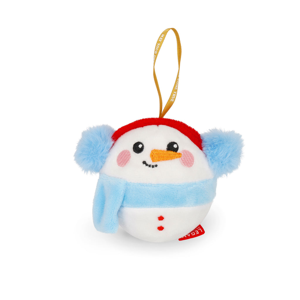 PLUSH CHRISTMAS DECORATION - HO-HO-HORNAMENTS - SNOWMAN