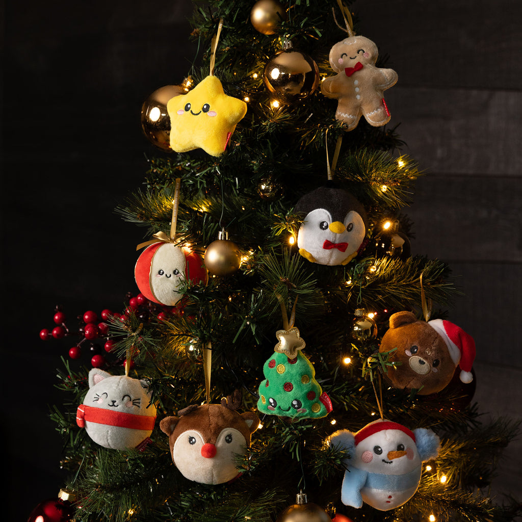 PLUSH CHRISTMAS DECORATION - HO-HO-HORNAMENTS - SNOWMAN