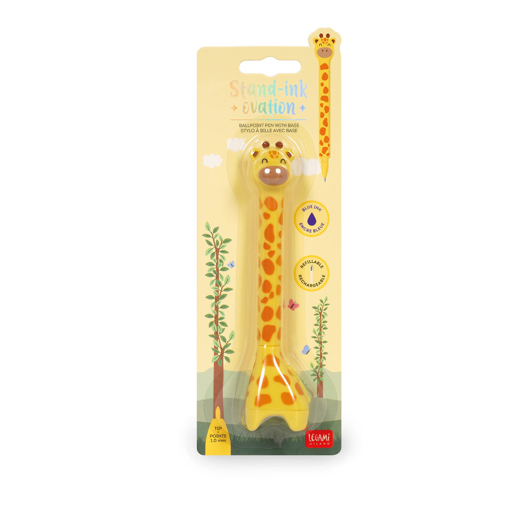 Penna a sfera con Base - GIRAFFE - 1 MM - BLUE INK