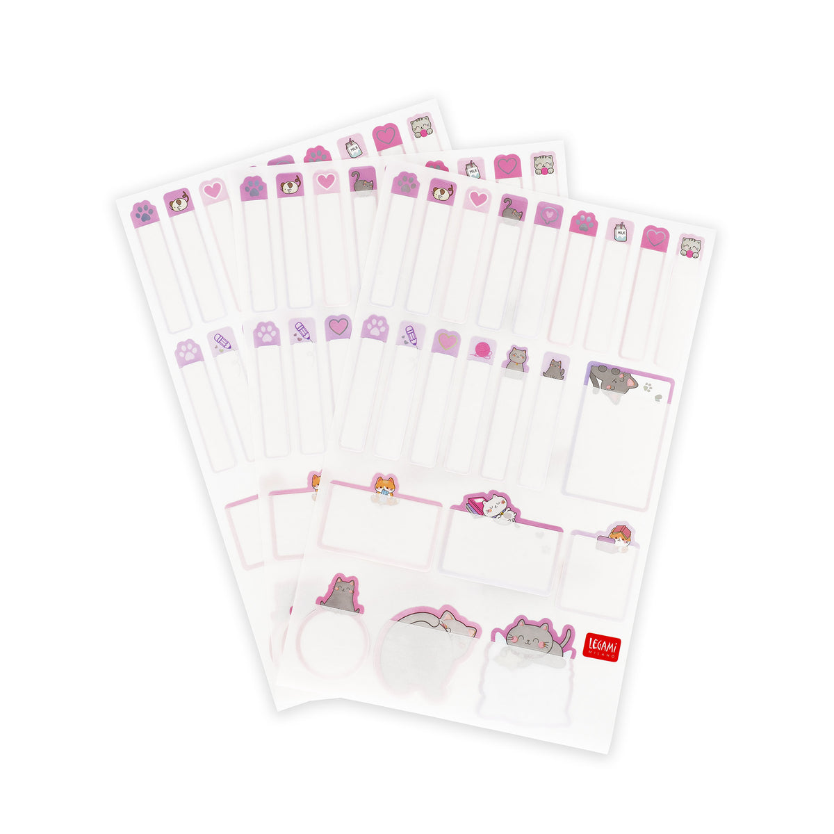 Set di 66 etichette adesive - Kitty
