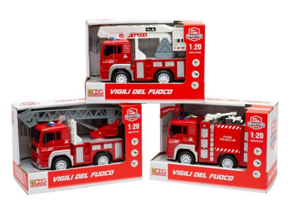 Vigili del Fuoco assortiti 20 cm Luci e Suoni