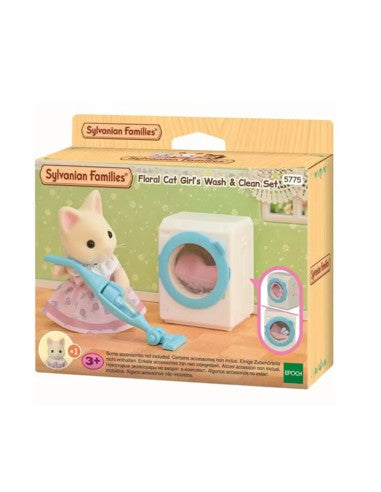 Sylvanian Families - Set Lava & Pulisci Di Bebè Gatto