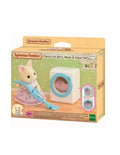 Sylvanian Families - Set Lava & Pulisci Di Bebè Gatto