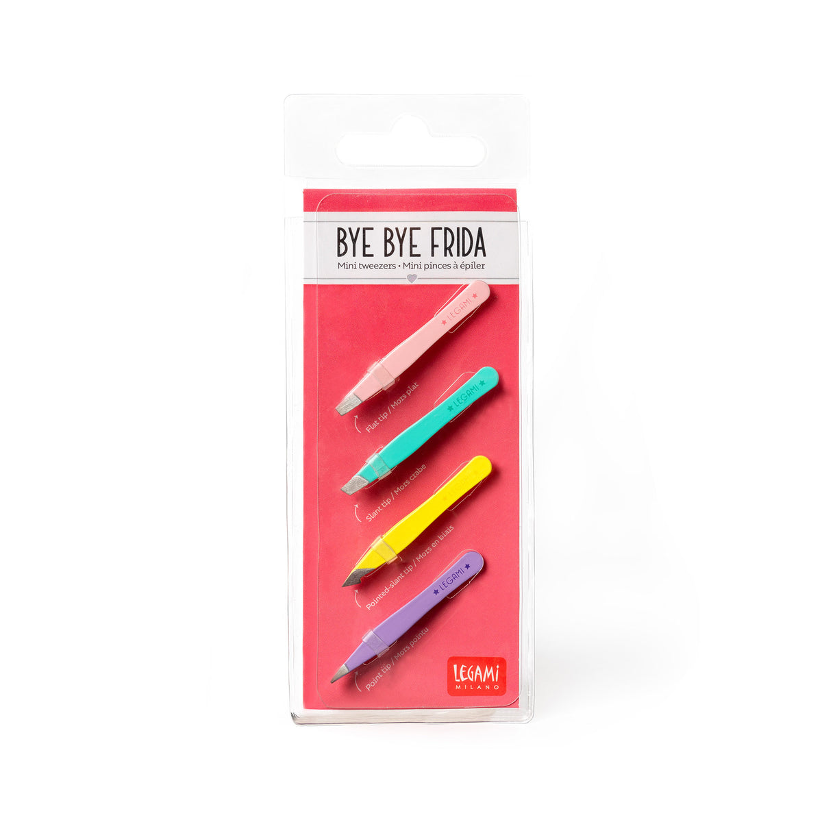 BYE BYE FRIDA - SET DI 4 MINI PINZETTE - MULTICOLOR