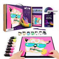 Coloring with clay set by numbers - Lama