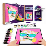 Coloring with clay set by numbers - Lama