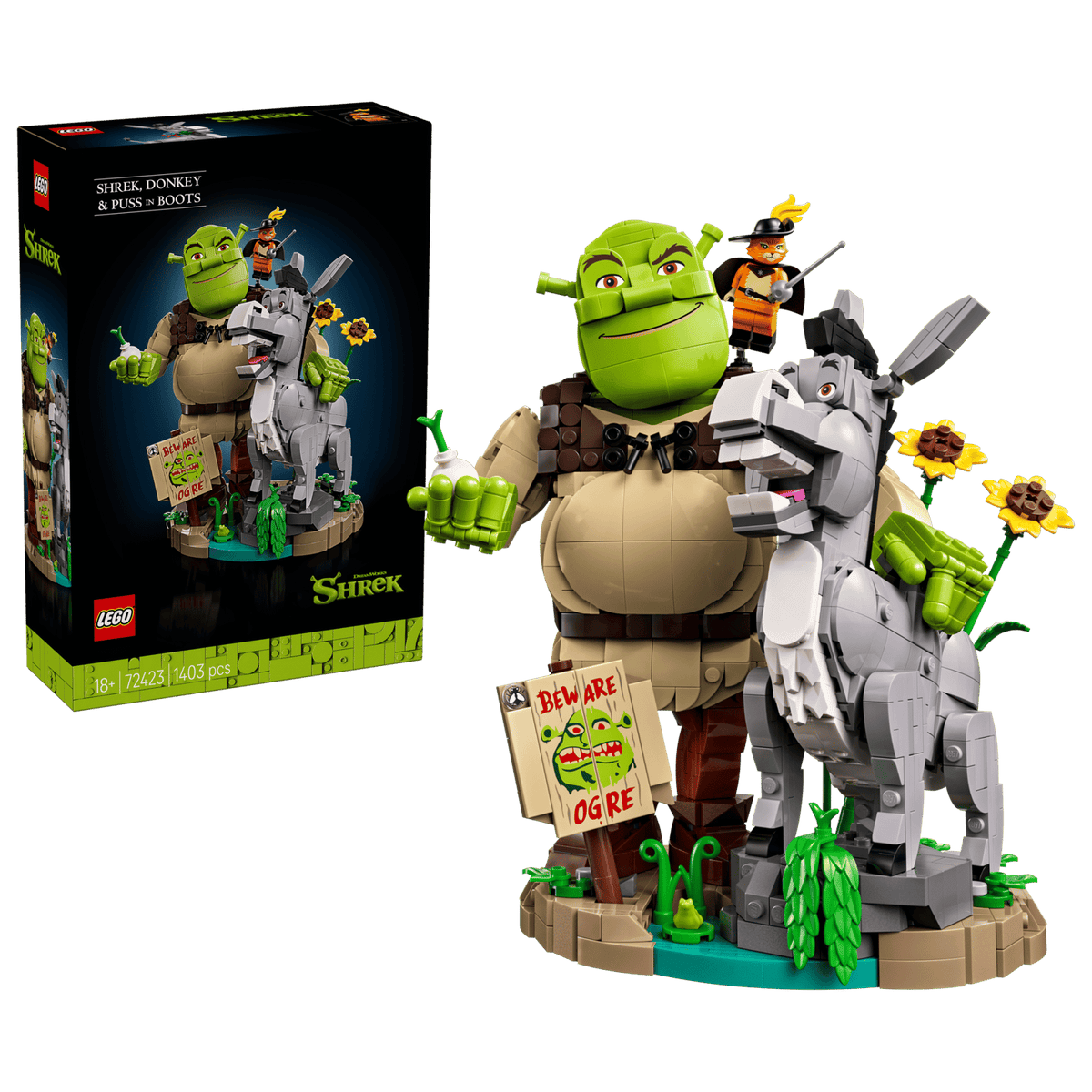72423 Shrek, Ciuchino e Gatto con gli Stivali