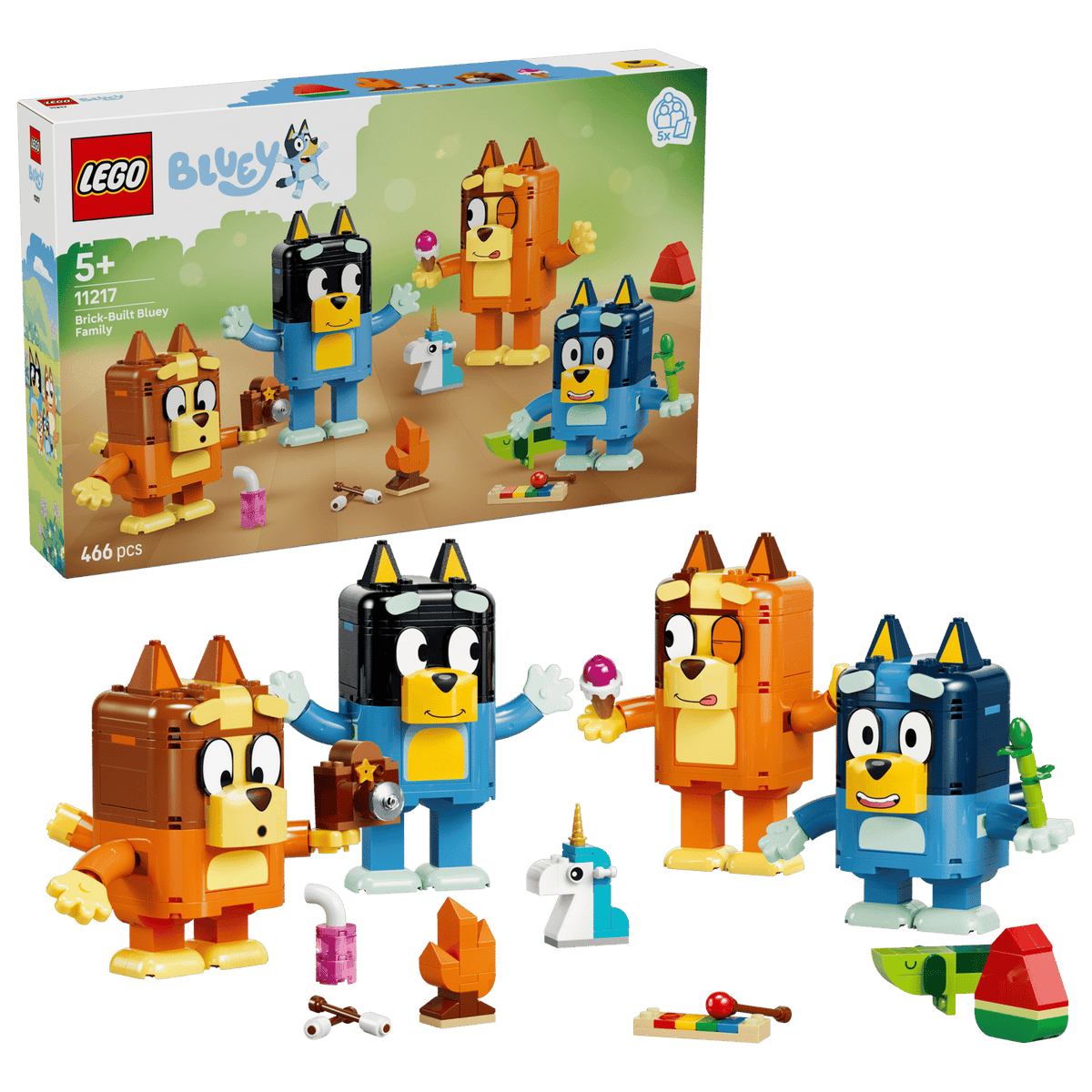 11217 Famiglia Bluey in mattoncini