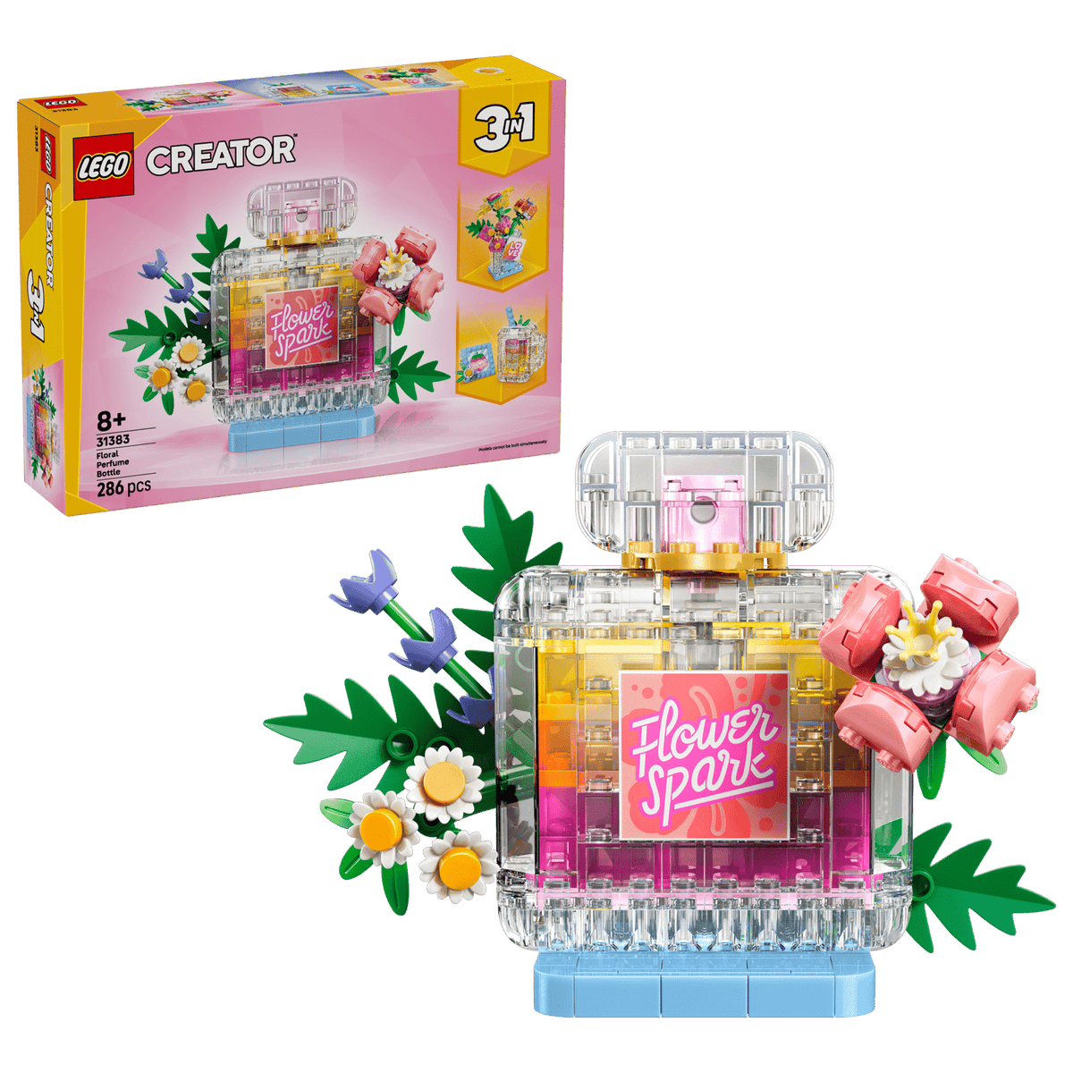 31383 Boccetta di profumo con decorazione floreale