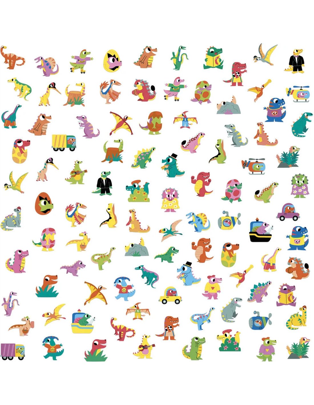 100 Adesivi - Dinosauri