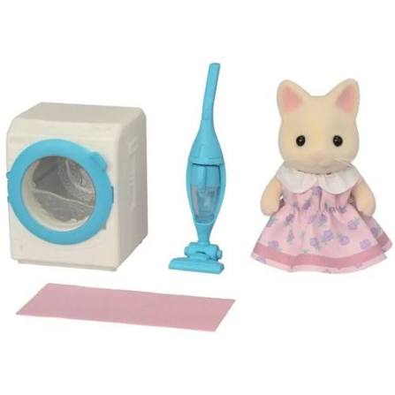 Sylvanian Families - Set Lava & Pulisci Di Bebè Gatto