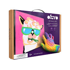 Coloring with clay set by numbers - Lama