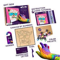 Coloring with clay set by numbers - Lama