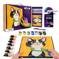 Coloring with clay set by numbers - Cat