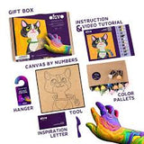 Coloring with clay set by numbers - Cat