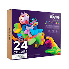 24 colors Set with air clay