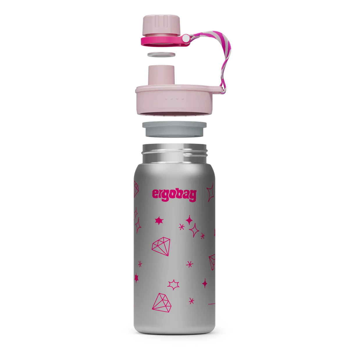 Borraccia Glittery in Acciaio Inox