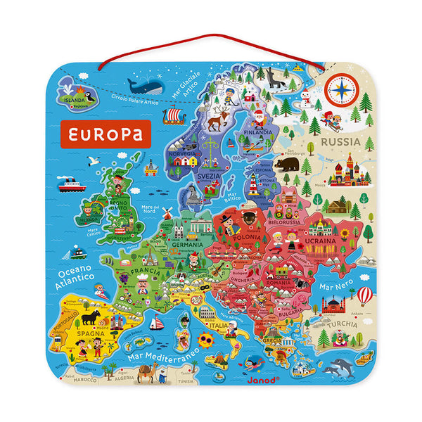 MAPPA MAGNETICA DELL'EUROPA VERSIONE ITALIANA