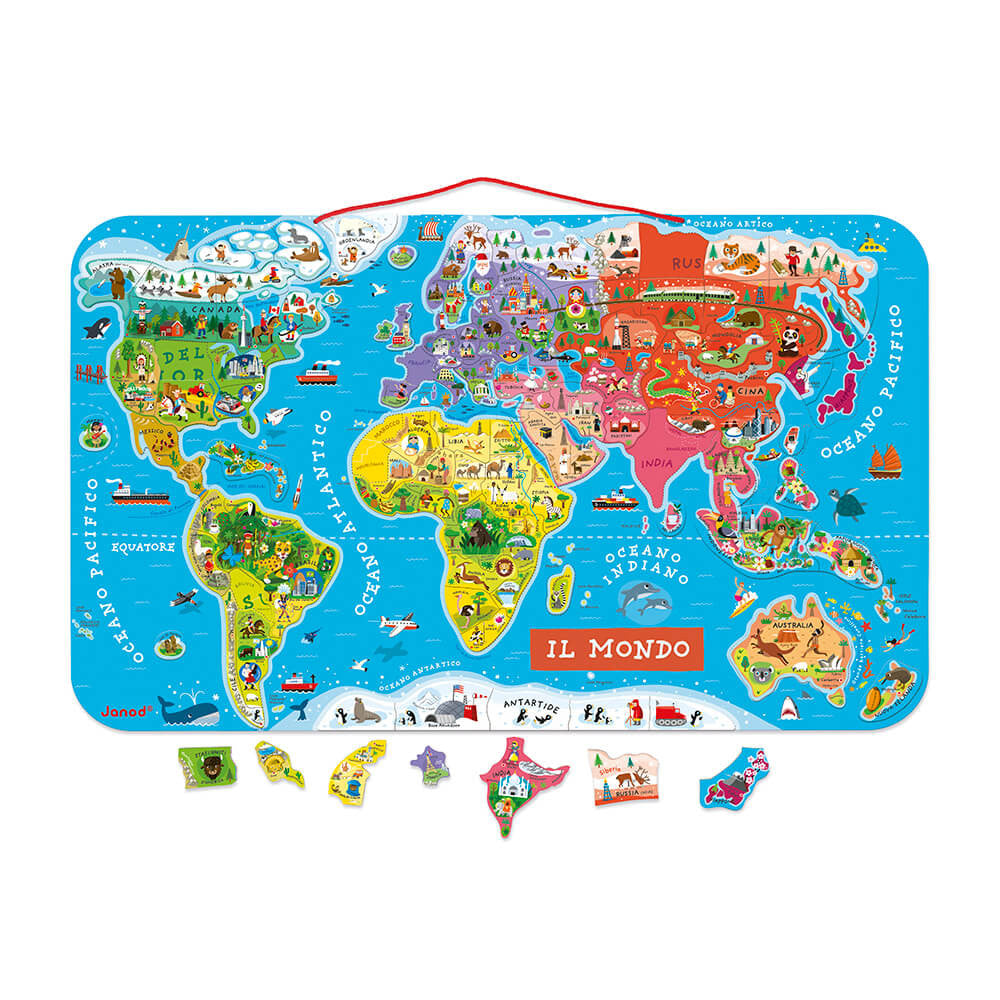 PUZZLE MAGNETICO DEL MONDO 92 PZ - VERSIONE ITALIANA