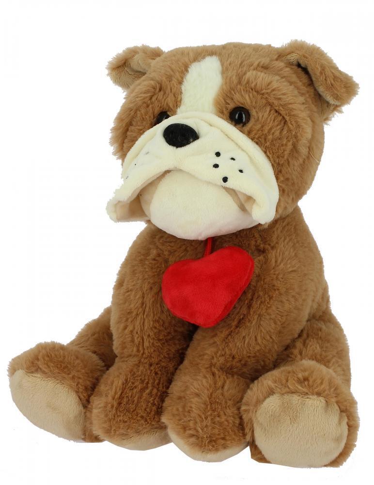 Bulldog with heart