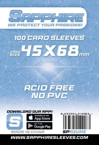 sapphire card sleeves Sapphire AZURE Protective Sleeves – La Ludosfera