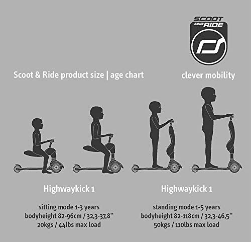 HighwayKick 1 - Monopattino evolutivo 1-5 anni colore KIWI