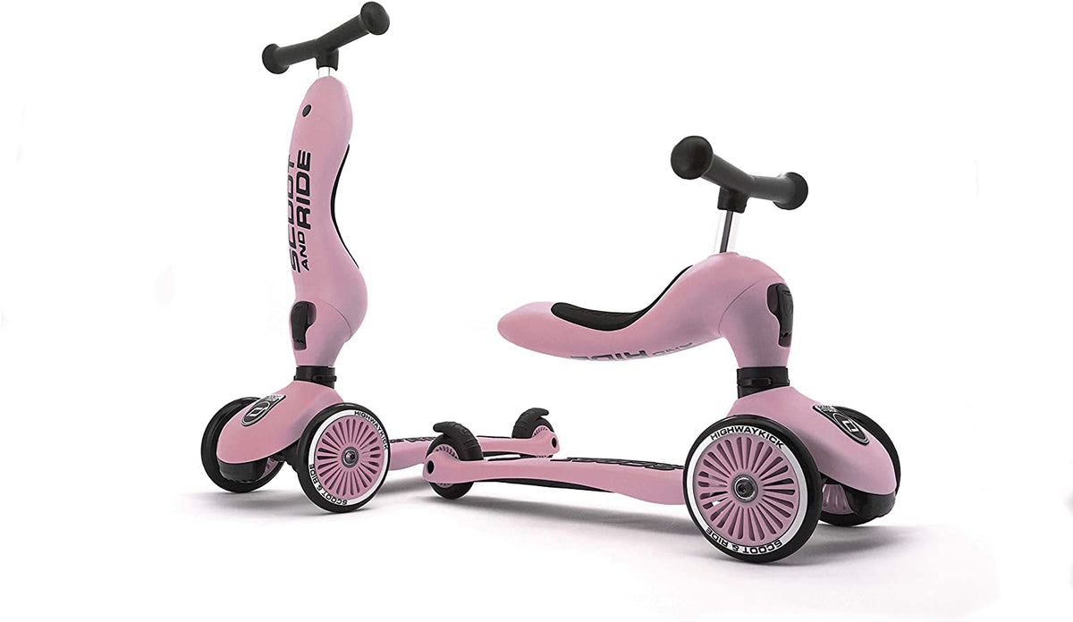 HighwayKick 1 - Monopattino evolutivo 1-5 anni colore ROSE